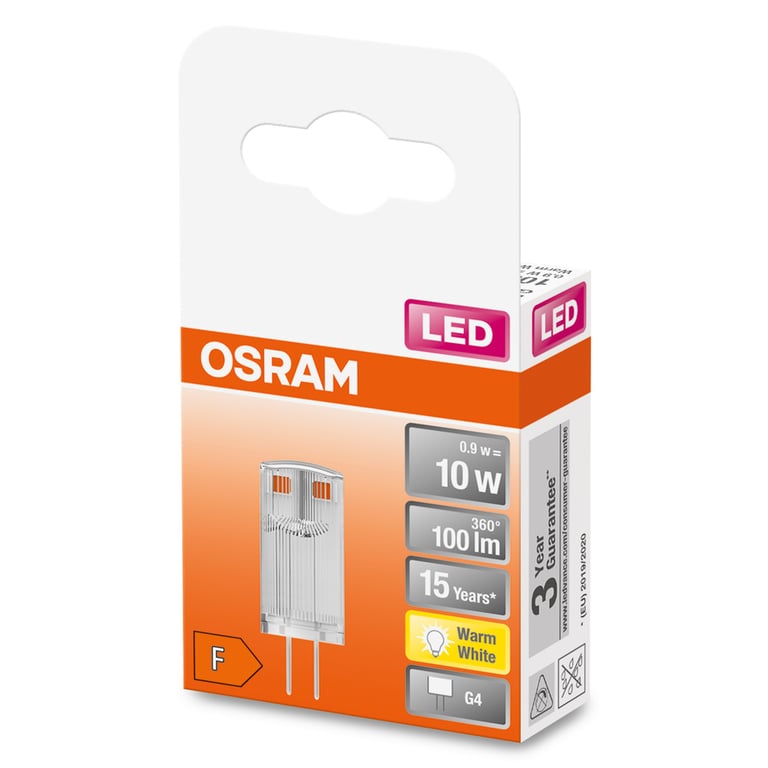 LED PIN 12 V 10 320° 0.9 W/2700K G4 (CS à 1 PCE)
