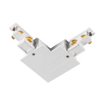 L-verbinder, voor S-TRACK 3-fase-inbouwrail, aarde links, wit, DALI