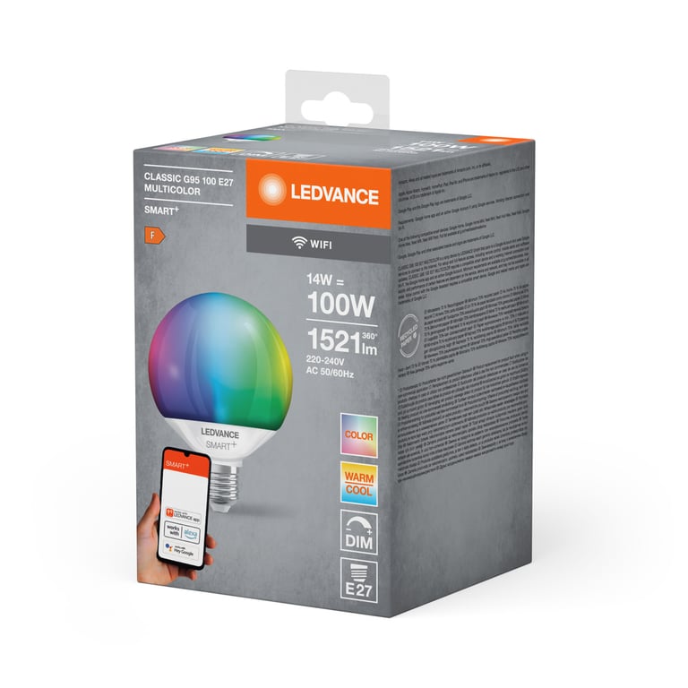 SMART+ WIFI Globe Multicolor G95 100 14W Multicolor E27 (CS à 1 PCE)