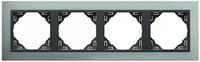 Efapel metallo/metaal afdekr. 4v aluminium/grijs