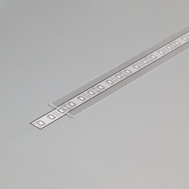 LUMIKO P-AFE-T-2M - Profiel afdekking E schuif, transparant, 2 meter