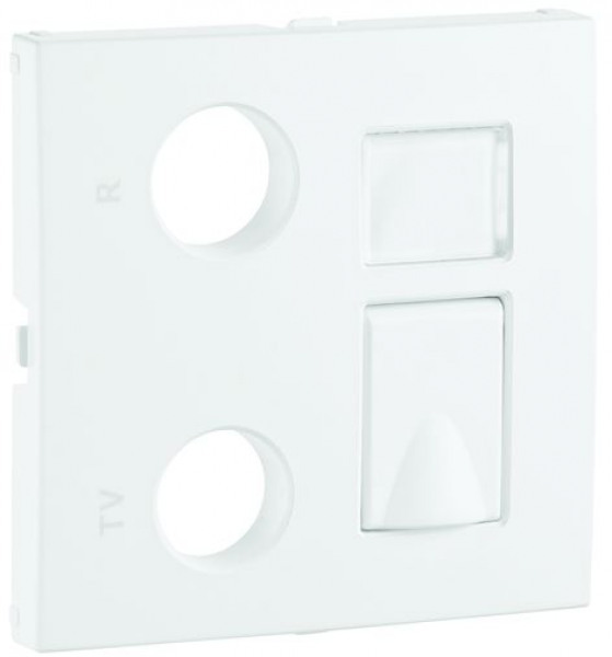 Efapel centraalplaat r-tv-rj45 cat 6 utp-fo-sc-apc wit