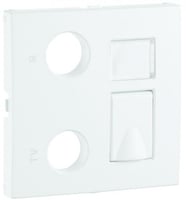 Efapel centraalplaat r-tv-rj45 cat 6 utp-fo-sc-apc wit
