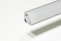 Aluminium profiel 2m, Opbouw, hoekprofiel rond 16mm