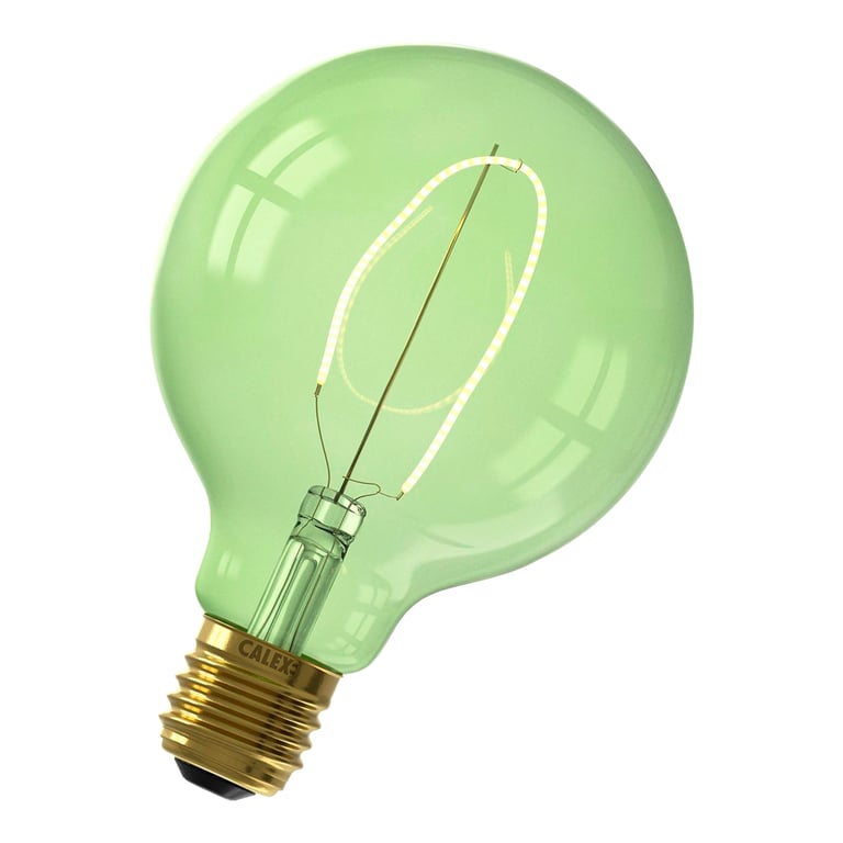 Calex NORA LED colors Globe G95 soft U-filament 220-240V 4W E27, Emerald Green 2200K dimmable, energy label B
