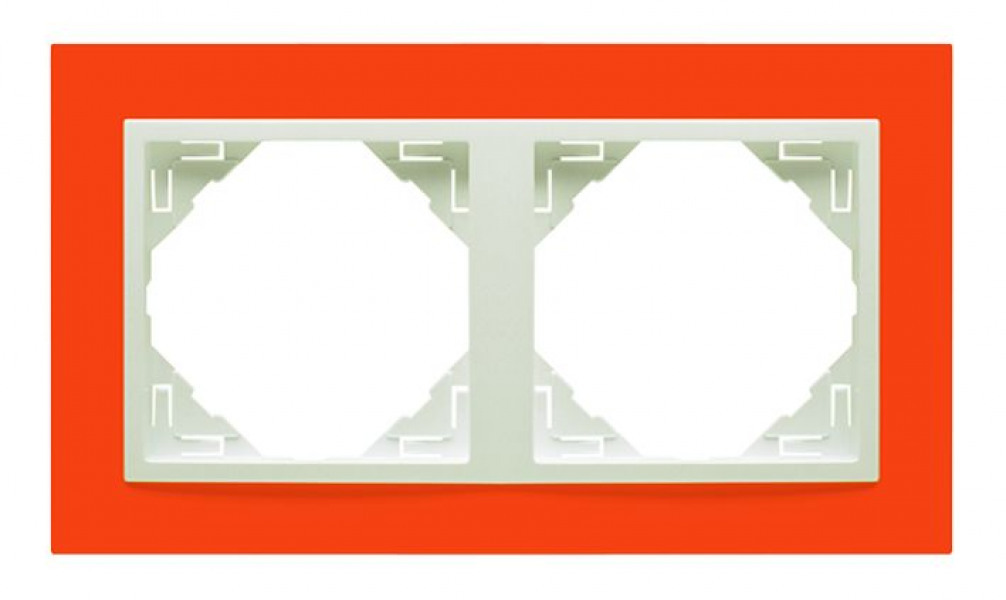 Efapel animato afdekr. 2v oranje/wit ice