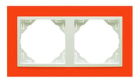 Efapel animato afdekr. 2v oranje/wit ice