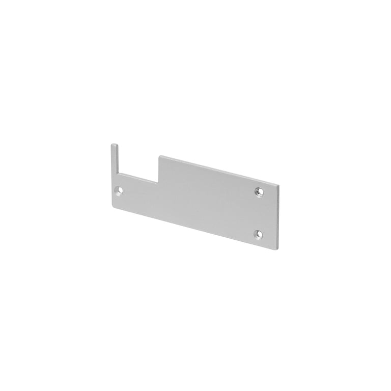 GLENOS eindkappen wand. profiel zilvergrijs 2st