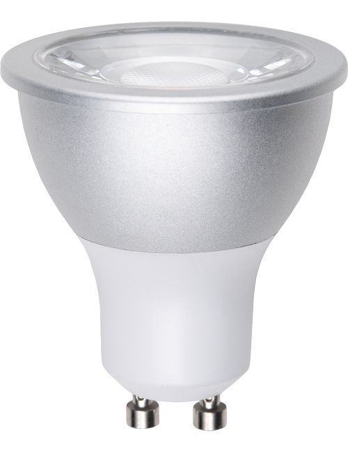 LED GU10 COB MR16 PMMA 50x57 230V 420Lm 6W 927 36° AC Grey D