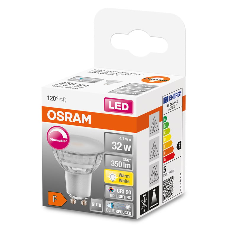 LED SUPERSTAR PLUS REFLECTOR PAR16 32 120 ° 4.1 W/2700 K GU10 (CS à 1