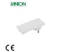 FA Platte witte stekker, instelbaar 90° Schuko std. 2P+E 16A