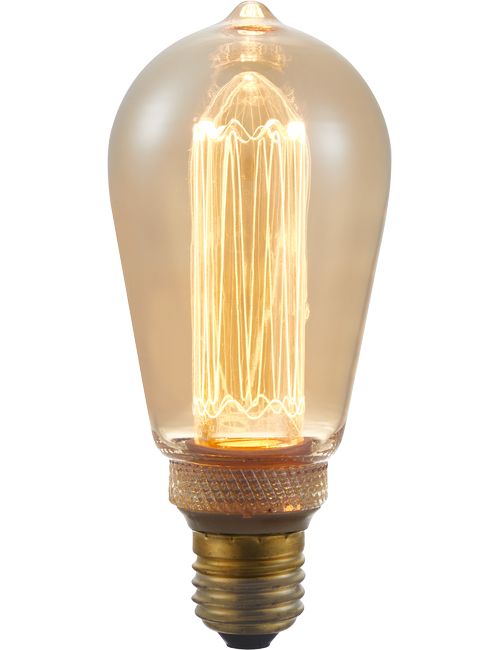 LED E27 Vintage Rustika ST64x145 230V 100Lm 3.5W 818 AC Gold