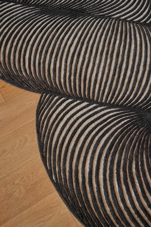 Design vloerkleed Gan Rugs Giro Black&White