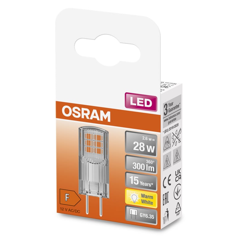 LED PIN 12 V 30 320° 2.6 W/2700K GY6.35 (CS à 1 PCE)