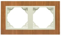 Efapel hout afdekr. 2v kersenhout/creme