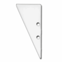 E91 eindkap aluminium wit RAL 9003 voor profiel VA3 incl. s