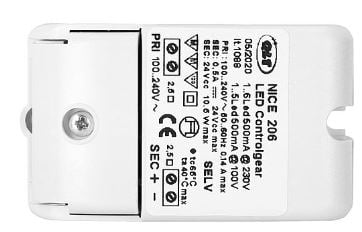 QLT Ballast/Voeding 24V-DC / 500mA - 10,5W IP40/NICE206
