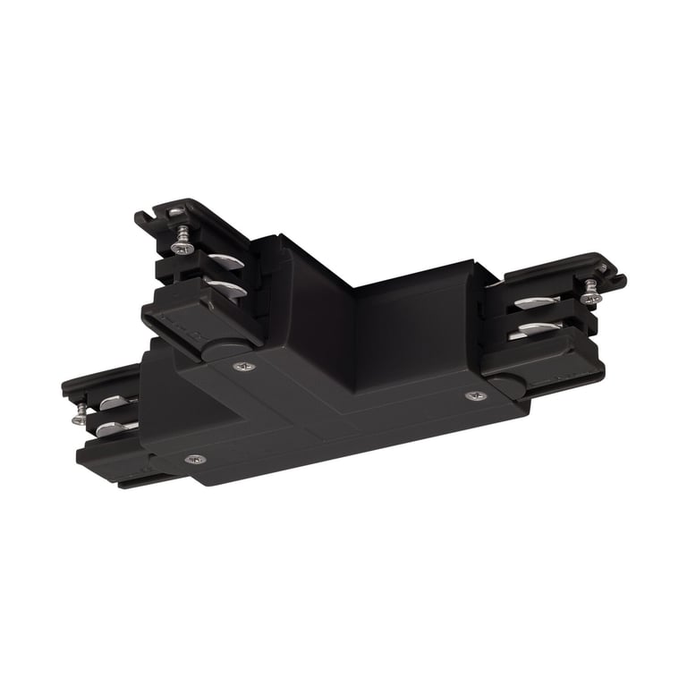 T-verbinder S-TRACK 3F-rail aarde L-versie zwart