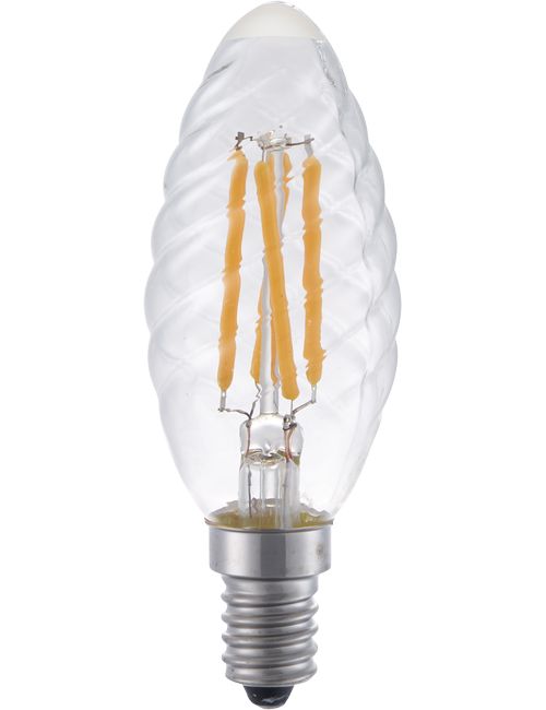 Masterlight - LED E14 Fila Twisted Candle C35x100 230V 250Lm 4W 922 AC Cle SLF023810309