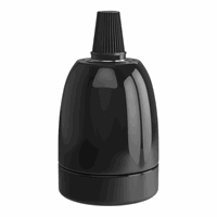 Calex lampholder E27 ceramic black, max.250V-60W