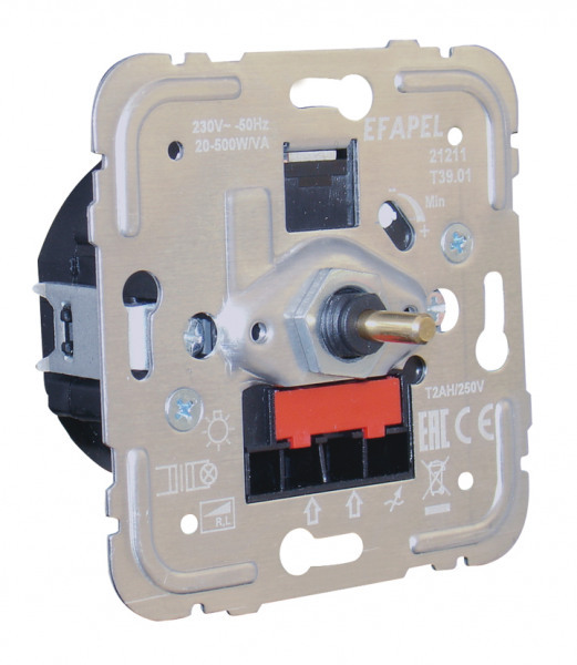 Efapel inb. dimmer 20w-500w/va gew trafo/gloei/230v hal.
