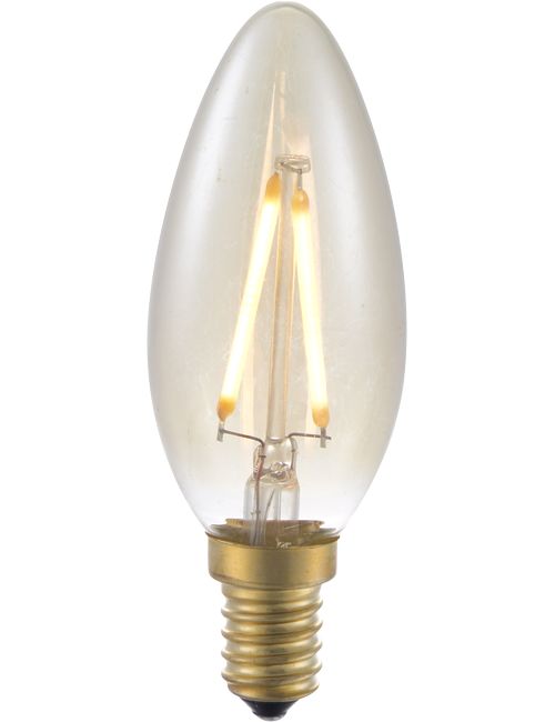 LED E14 Fila Candle C35x100 230V 100Lm 2W 922 AC Gold Dim