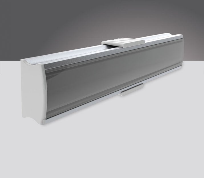 Al profiel Slimline breed 15mm/1m, Melkwitte lens