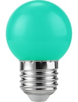 LED E27 Ball G45x68 230V 1W 320° AC Green Non-Dim