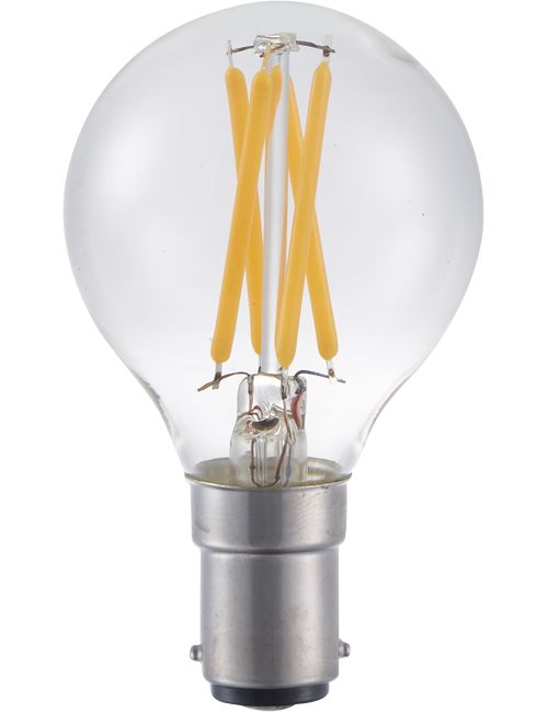 LED Ba15d Fila Ball G45x75 230V 350Lm 4W 927 AC Clear Dim