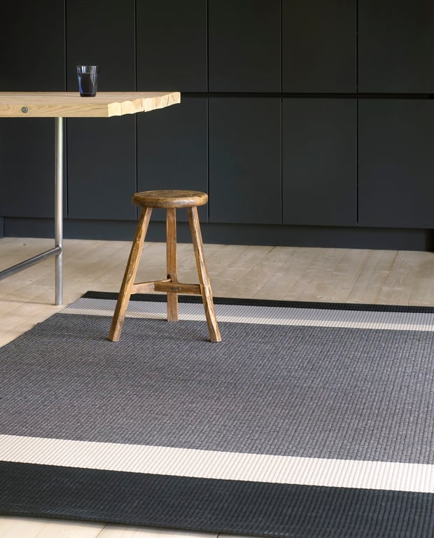 Design vloerkleed Woodnotes Panorama Black – Light Grey 1330930