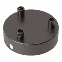 Calex metal ceiling rose 100mm 3 hole, matt pearl black