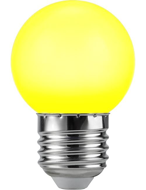 LED E27 Ball G45x72 230V 1W 320° AC Yellow Non-Dim