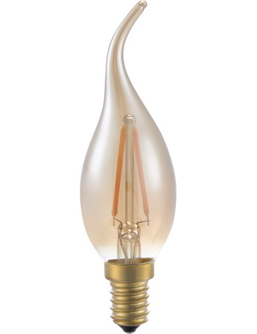 LED E14 Fila Tip Candle C35x120 230V 100Lm 2W 922 AC Gold Di