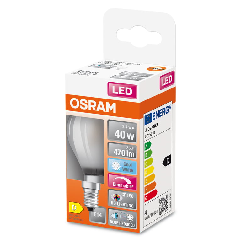 LED SUPERSTAR PLUS CLASSIC P FILAMENT 40 3.4 W/4000 K E14 (CS à 1 PC