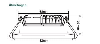 Alu brushed brass D2W+3CCT Led spot powerswitch 5W/7W 2700K/3000/4000K + D2W(2200-3000K)
