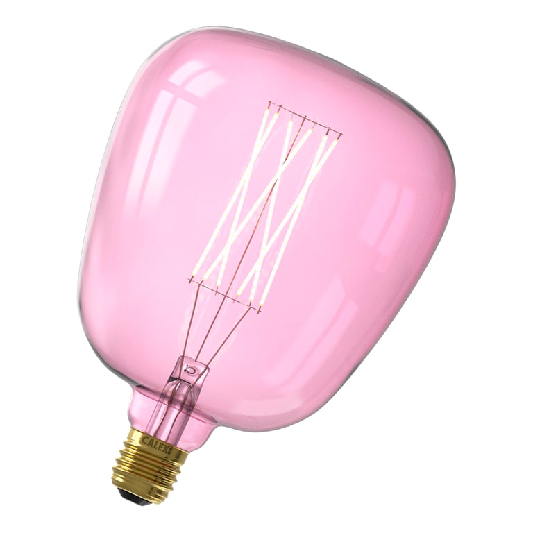 Calex  KIRUNA LED Color range straight filament 220-240V 4W E27, Quartz Pink 2000K dimmable, energy label A