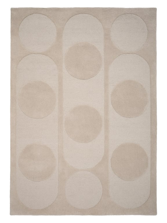 Wollen Vloerkleed Oda Beige Grijs