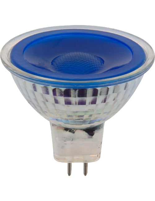 LED GU5.3 MR16 Glass 50x47.5 12V 5W 38° AC/DC Blue Non-Dim