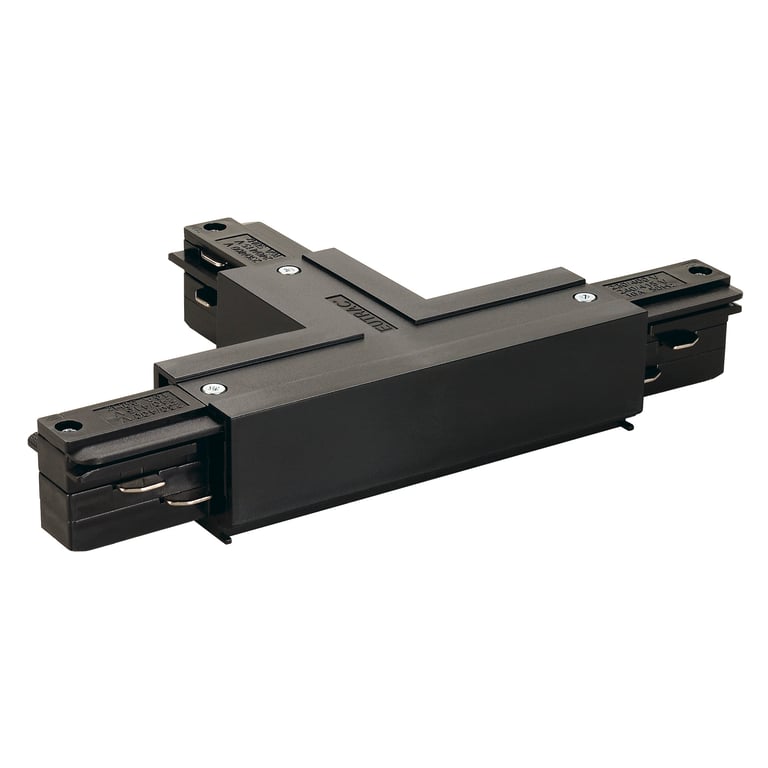 T-verbinder 1 voor 3-fase rail zwart