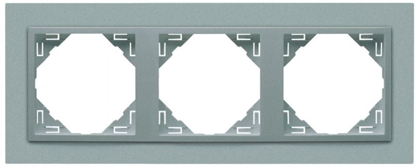 Efapel animato afdekr. 3v alu/alu