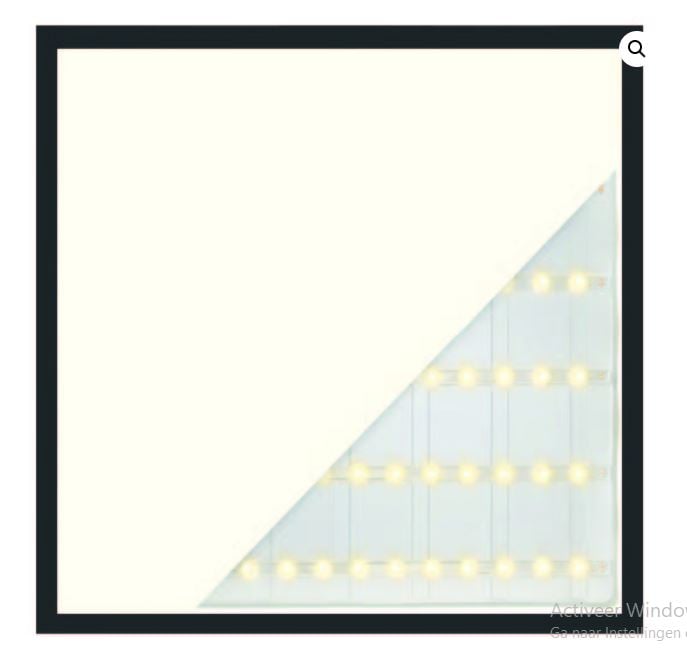 Black UGR19 Back-lit 3CCT led panel 32W 3000K-6000K 4000Lm 595x595x32mm PF>0,95 CRI>80 Philips CertaDrive IP40