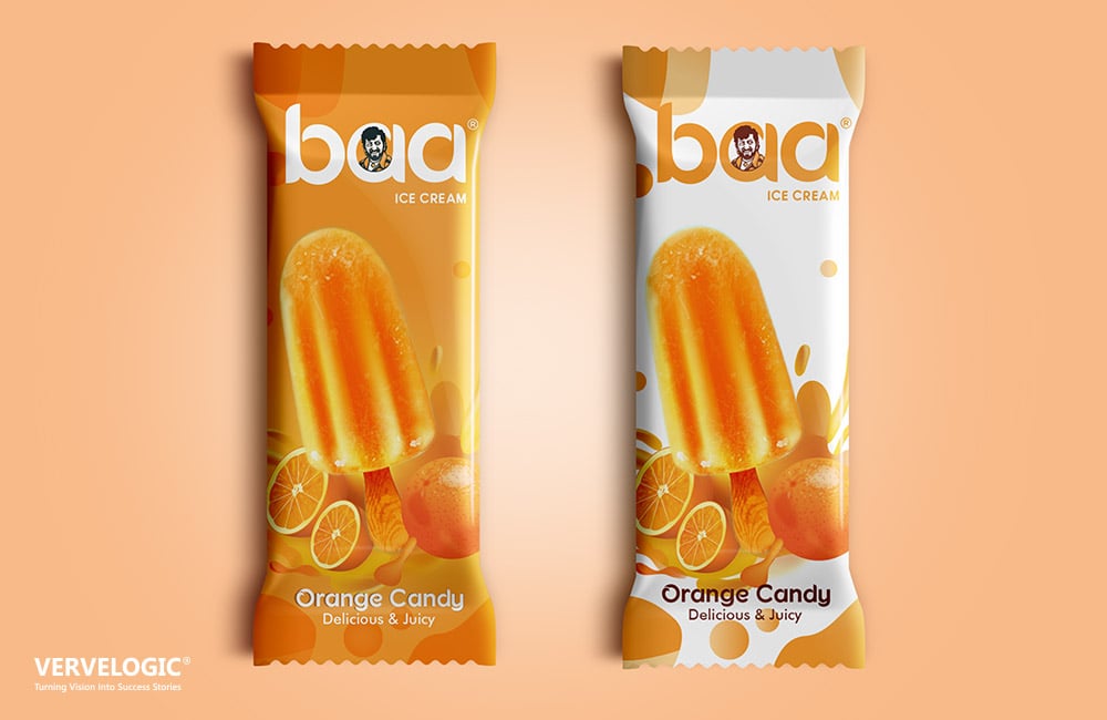 VB Packaging baa Orange Candy Icecream