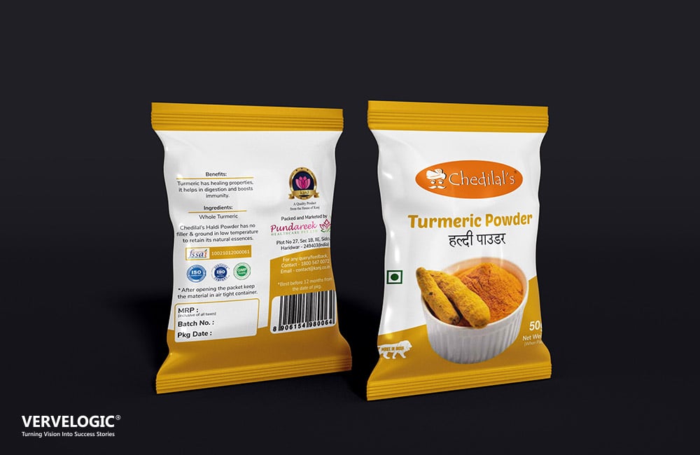 VB Packaging Chedilals Turmeric Powder