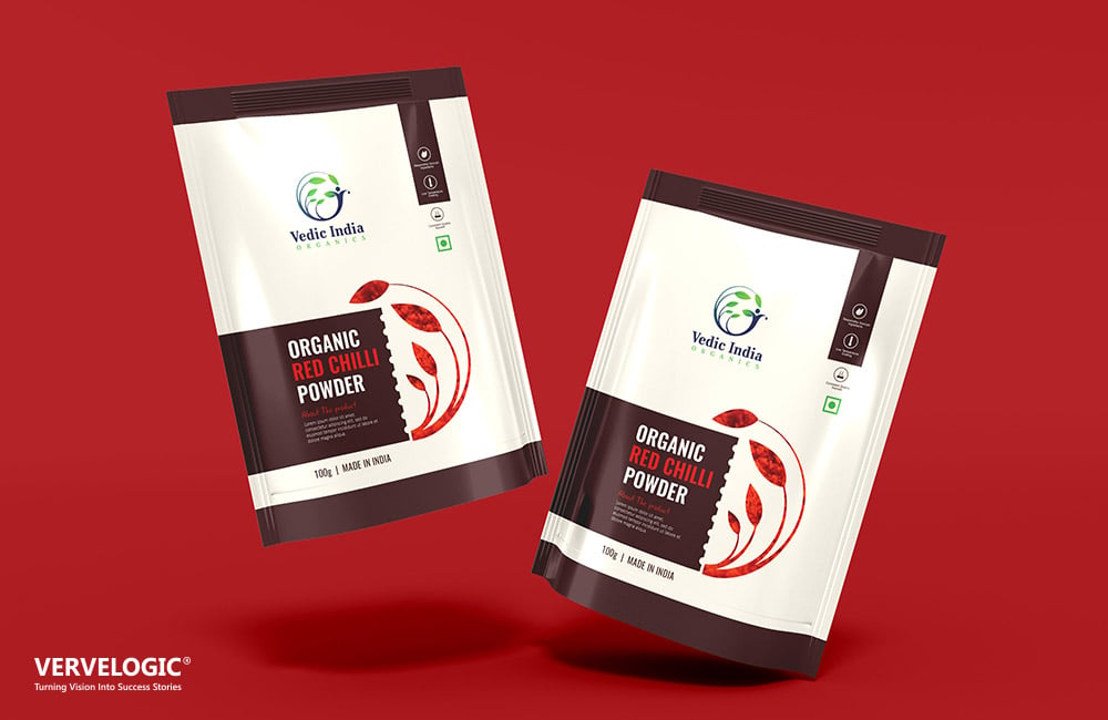 VB Packaging Vedic India Red Chilli Powder