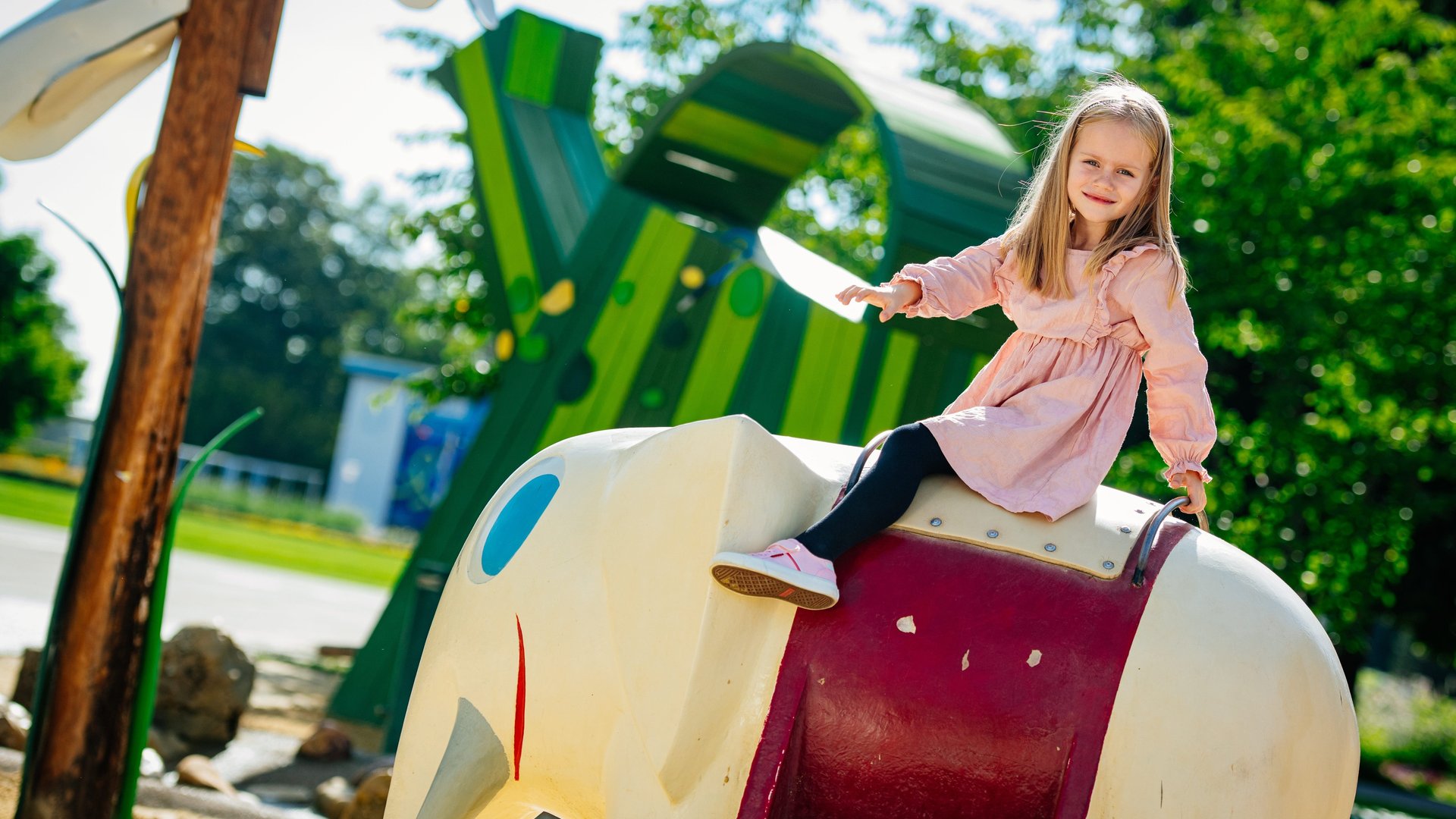 Klettern und Toben auf dem Spielplatz des egaparks  
© egapark 