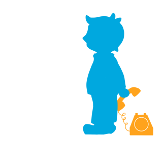 Männchen mit Telefon