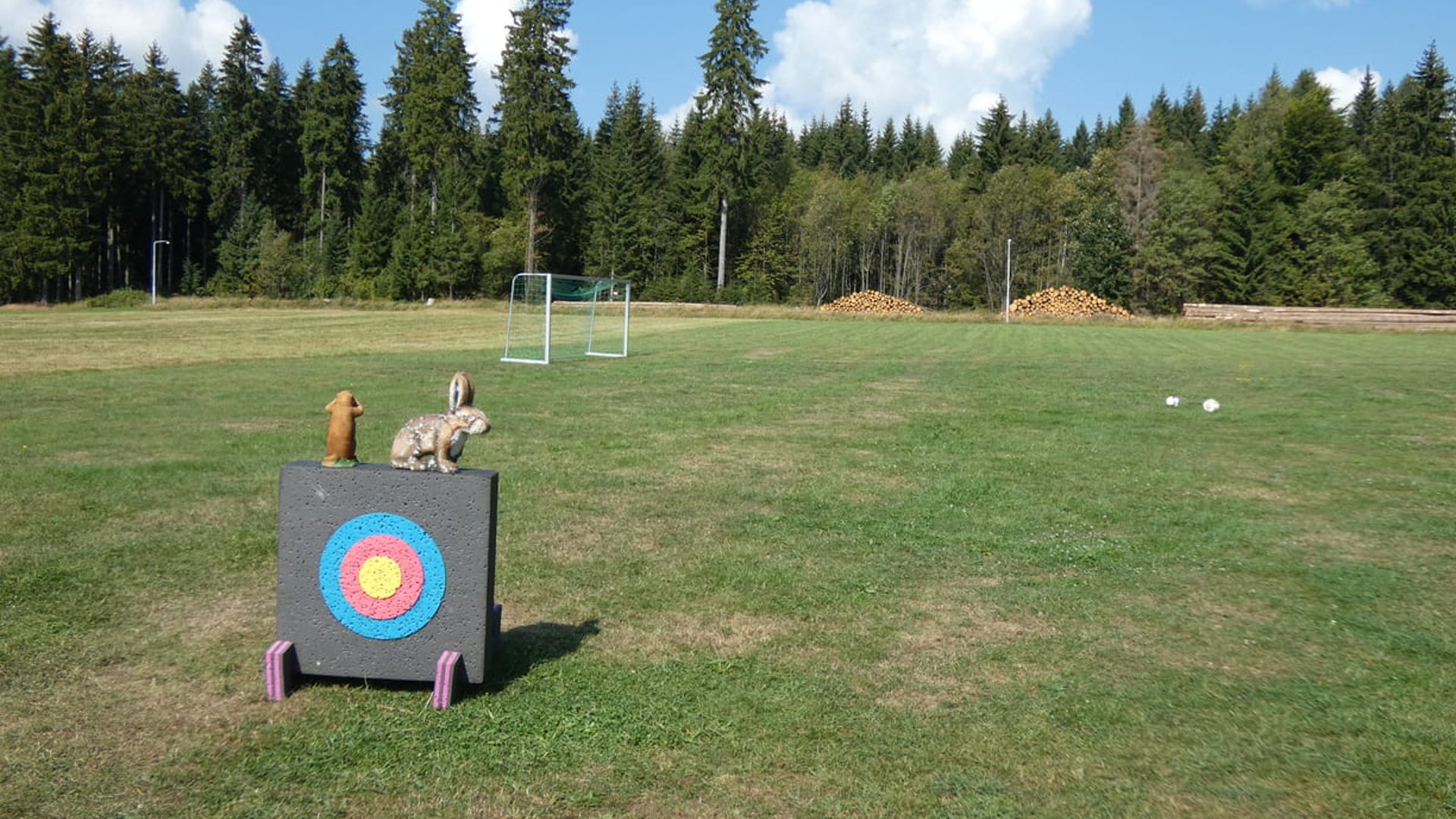 Fußballplatz am Haus