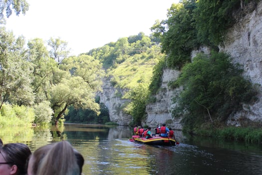 Schlauchbootstour für Teilnehmer