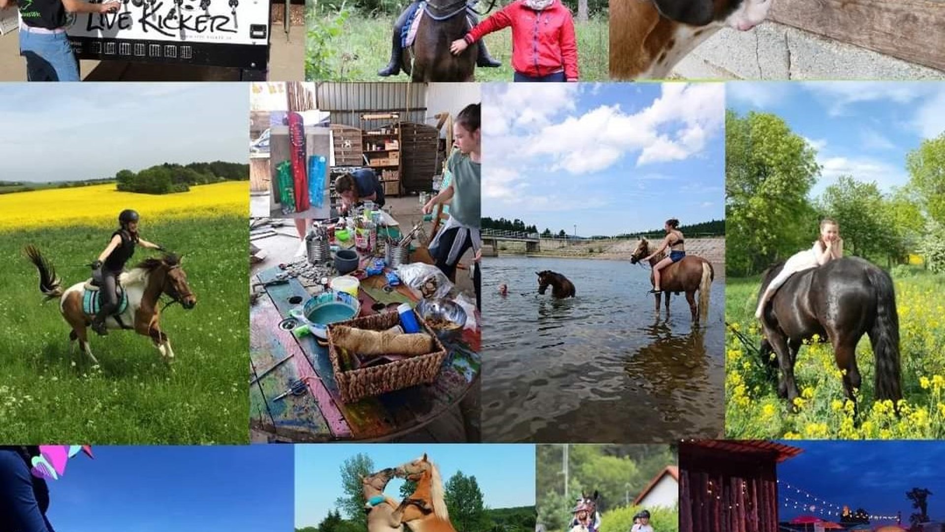 Verschiedene Bilder aus dem Reitferienlager