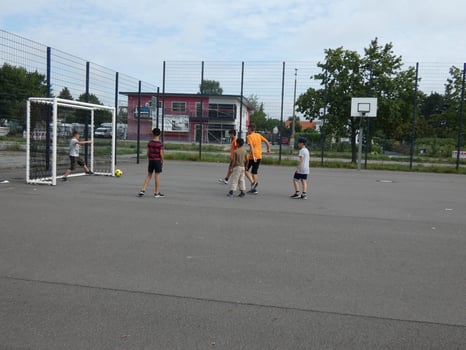 Auf dem Fußballplatz